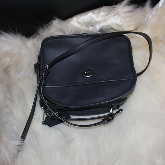 Coach Lunch Pail shoulder navy bag - Picture 7 of 9